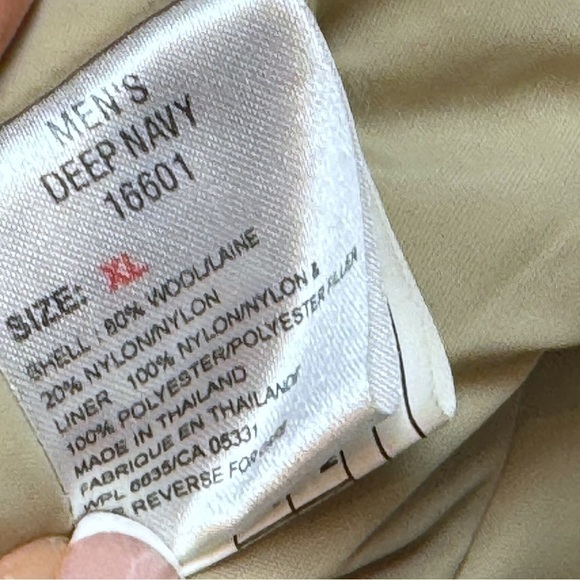 Woolrich Vintage Men’s Wool Navy Blue Bomber Jacket XLarge Warm Winter Coat - Picture 6 of 16